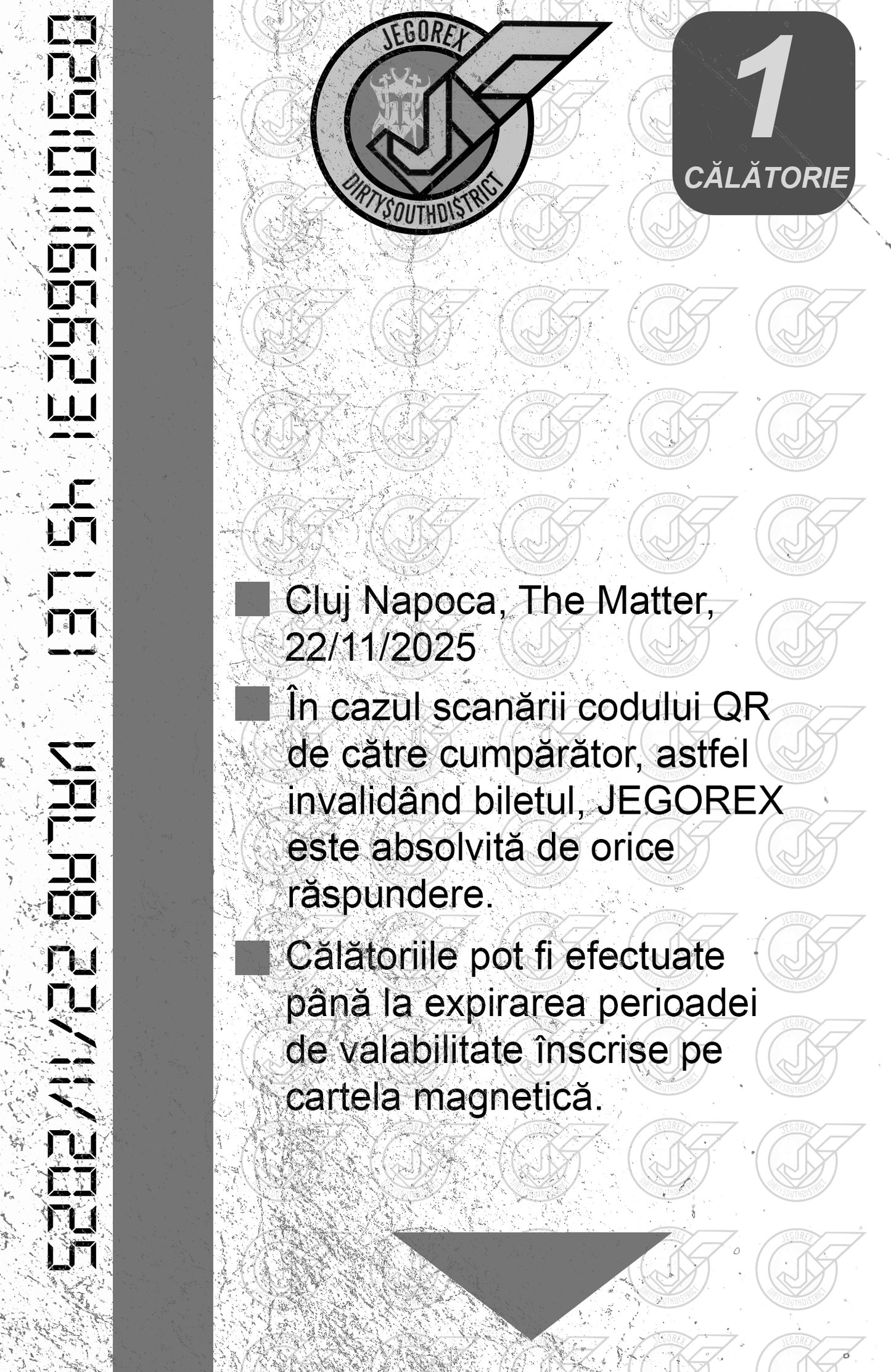 BILET 1 CALATORIE CLUJ NAPOCA