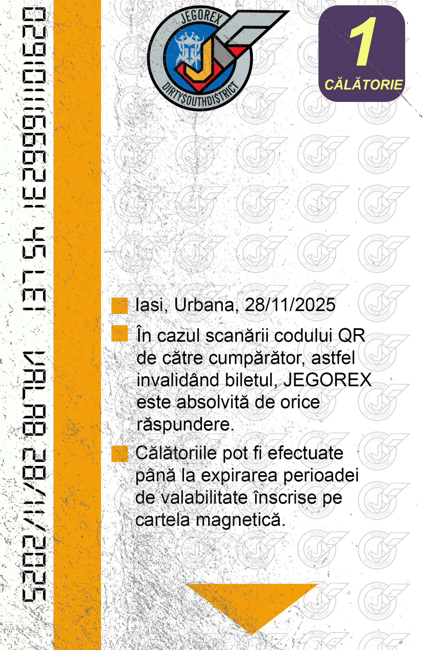 BILET 1 CALATORIE IASI